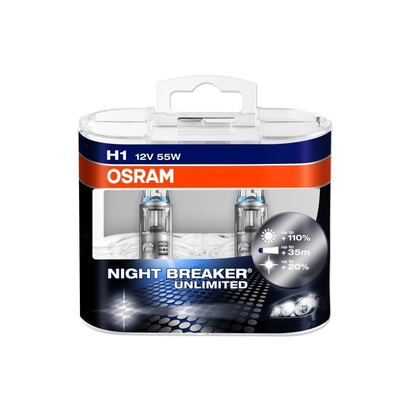 Lemputė 12V, priekinių žibintų H1 Night Breaker Unlimited