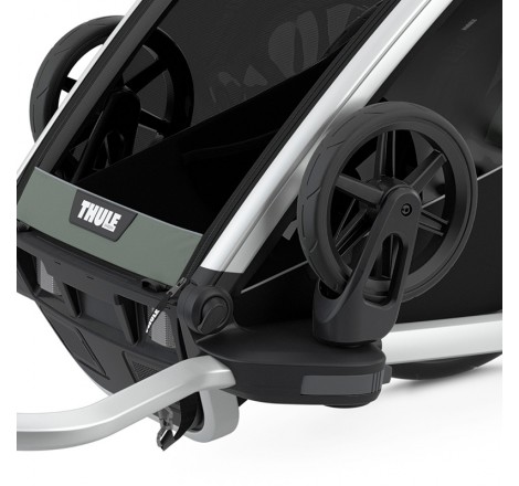 Thule Click n Store - patogi dviračio, pasivaikščiojimo ir bėgimo priedų laikymo sistema pačiame vežimėlyje.
