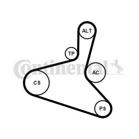 Juostinio diržo komplektas Continental 6DPK1195K2