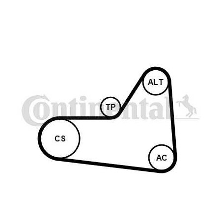 Juostinio diržo komplektas Continental 6PK1070K1