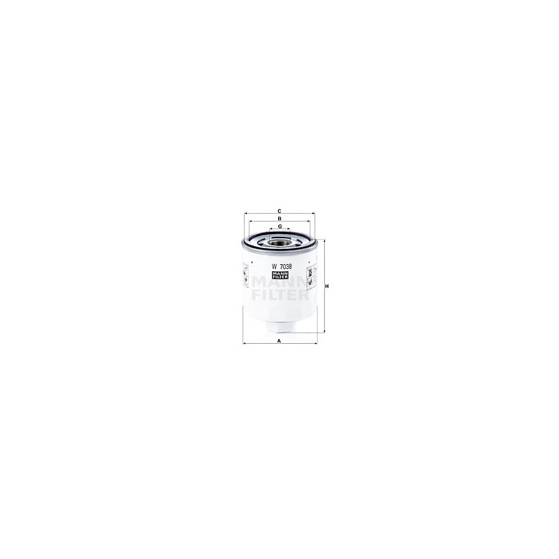 Alyvos filtras Mann-Filter W7038