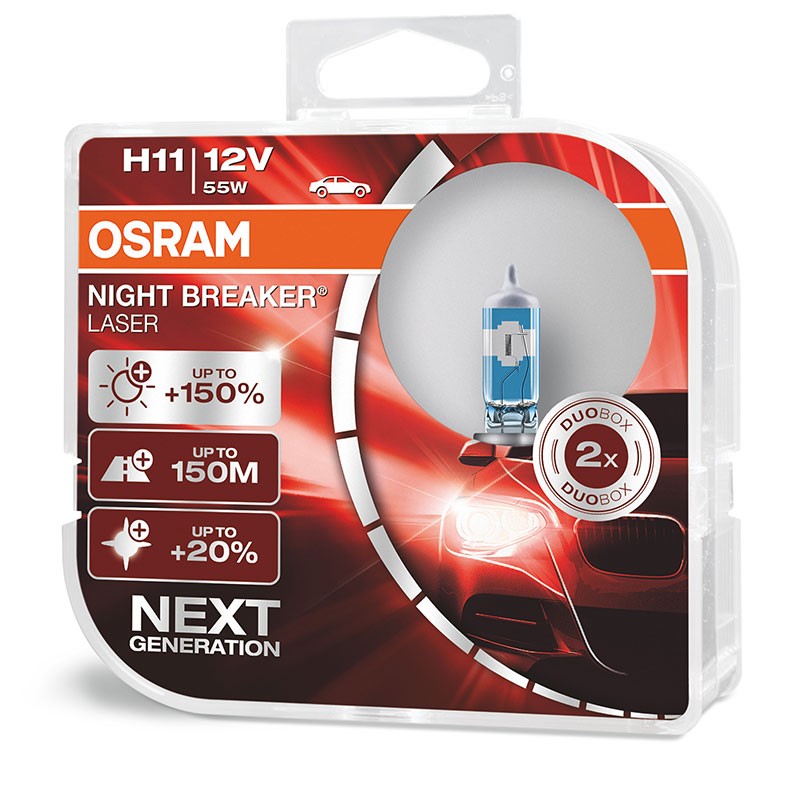 Osram Night Breaker Laser  H11 / 12V lempučių komplektas