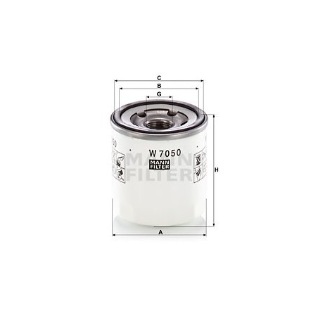 Alyvos filtras Mann-Filter W7050