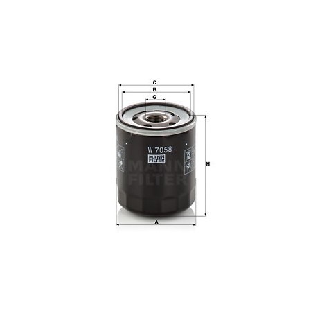 Alyvos filtras Mann-Filter W7058