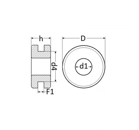 Guminis žiedas Ø 8 X 19 X 13 X 2 mm