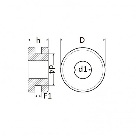 Guminis žiedas Ø 8 X 19 X 13 X 2 mm