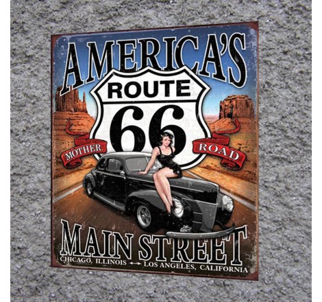 Sienų dekoravimo ženklas Route 66 - America's Main Street