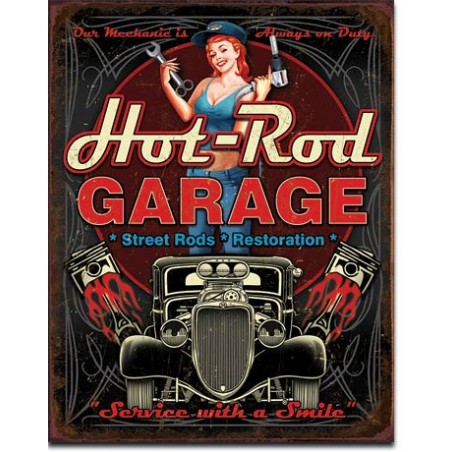 Sienų dekoravimo ženklas Hot Rod Garage