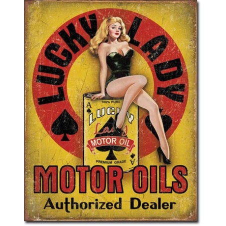 Sienų dekoravimo ženklas Lucky Lady Motor Oil