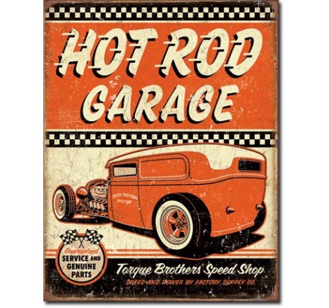 Sienų dekoravimo ženklas Hot Rod Garage