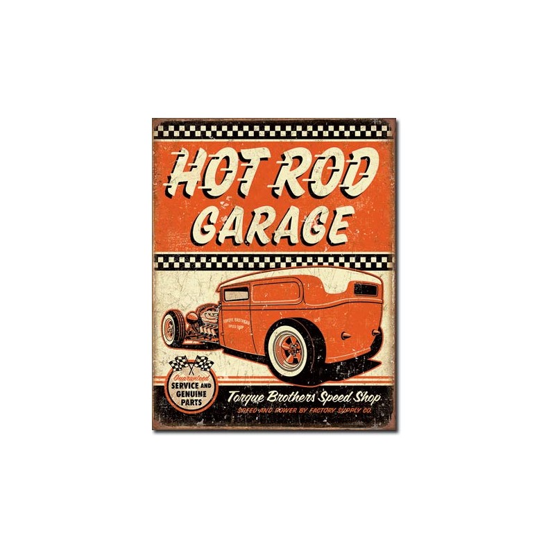 Sienų dekoravimo ženklas Hot Rod Garage