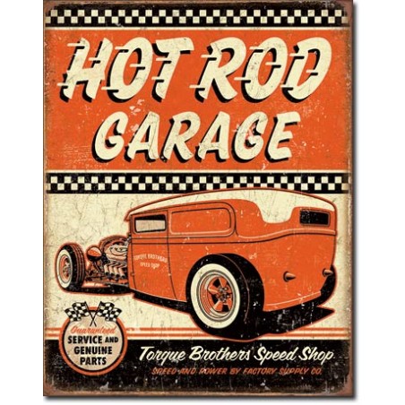 Sienų dekoravimo ženklas Hot Rod Garage