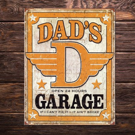 Sienų dekoravimo ženklas Dad's Garage
