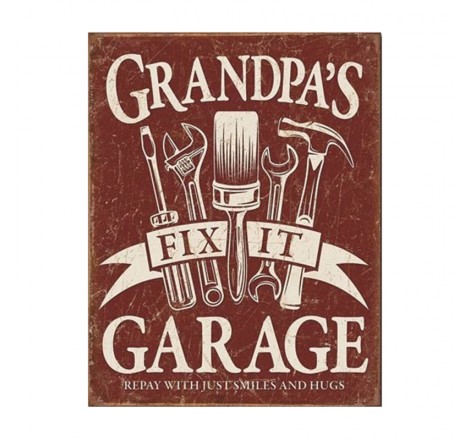 Sienų dekoravimo ženklas Grandpa's Garage