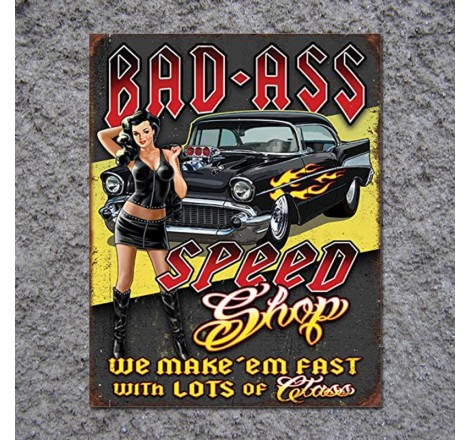 Sienų dekoravimo ženklas Bad Ass Speed Shop