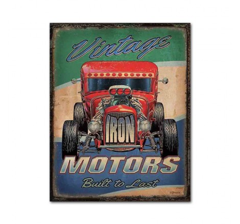 Sienų dekoravimo ženklas Vintage Iron Motors