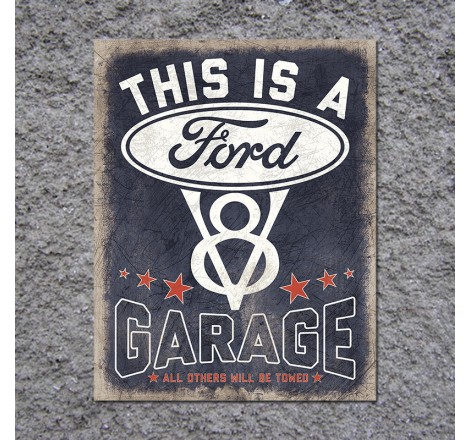 Sienų dekoravimo ženklas Ford Garage V8