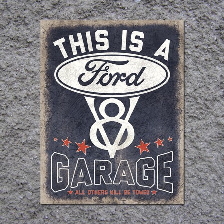 Sienų dekoravimo ženklas Ford Garage V8