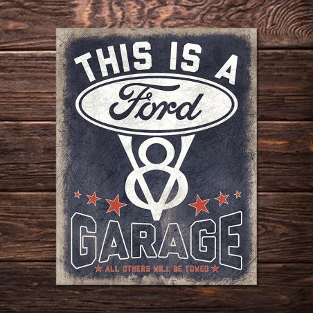 Sienų dekoravimo ženklas Ford Garage V8