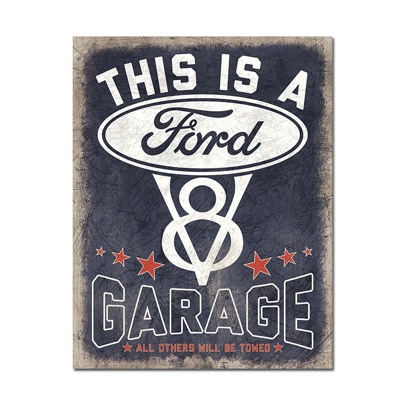 Sienų dekoravimo ženklas Ford Garage V8