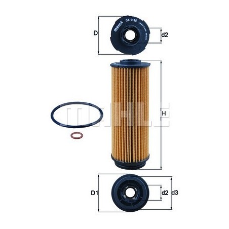 Alyvos filtras Knecht (Mahle) OX 1146D