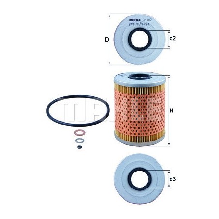 Alyvos filtras Knecht (Mahle) OX 187D