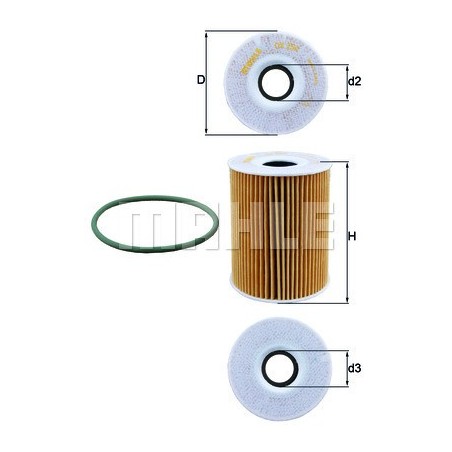 Alyvos filtras Knecht (Mahle) OX 254D5