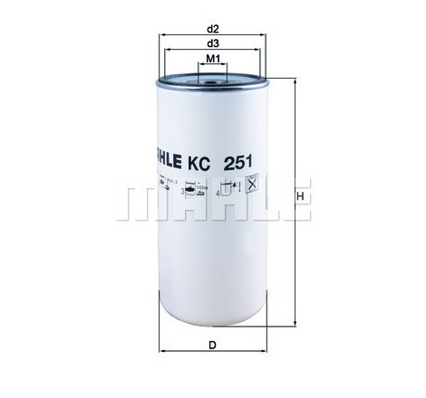 Knecht (Mahle) KC251 degalų filtras