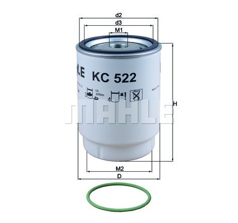 Knecht (Mahle) KC522D degalų filtras