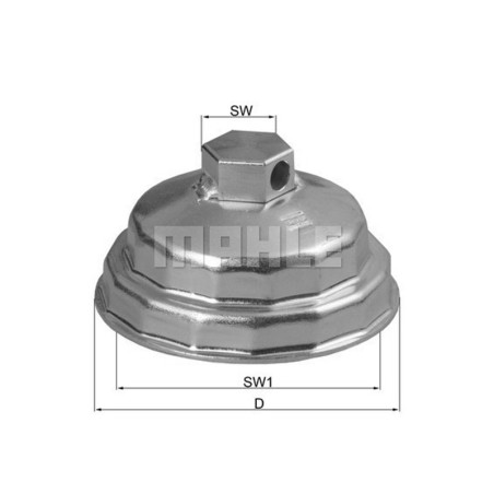 Alyvos filtro raktas OCS2 76-93mm - 15 kampų