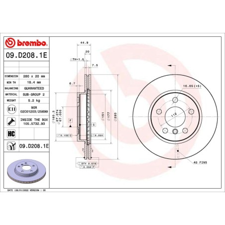 EV stabdžių komplektas Brembo KT 08 011