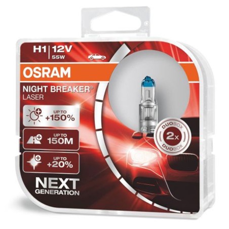 Osram lempučių komplektas H1 55W 12V Night Braker Laser NG