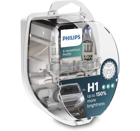 Philips lempučių komplektas H1 55W 12V X-tremeVision Pro150