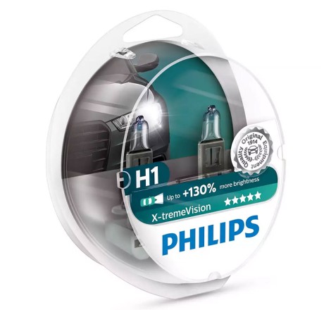 Philips 12V lempučių komplektas H1 55W X-tremeVision