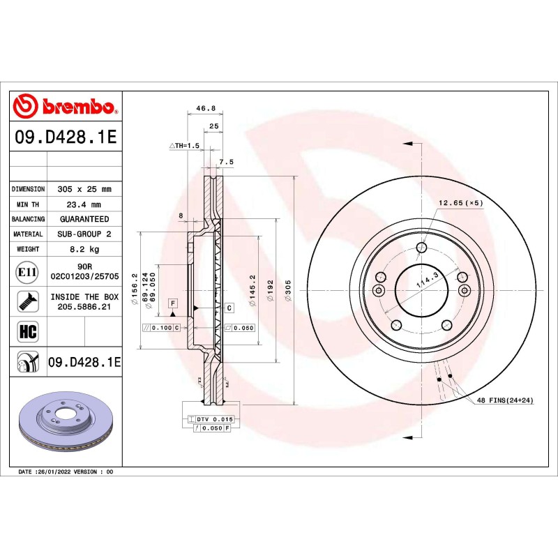 EV stabdžių komplektas Brembo KT 08 028