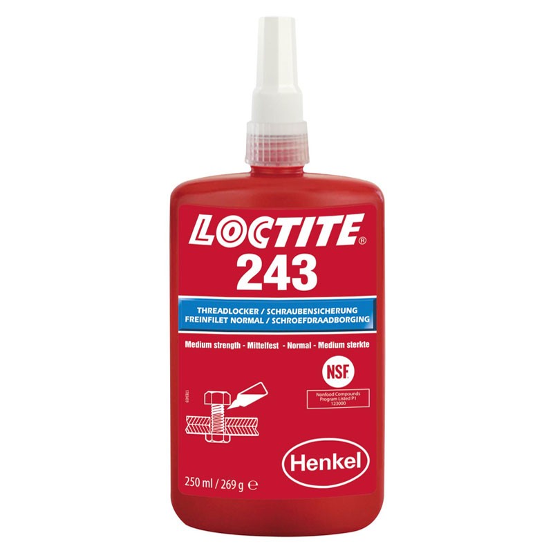 Sriegių fiksavimo klijai Loctite 243 (250ml) vidutinio stiprumo