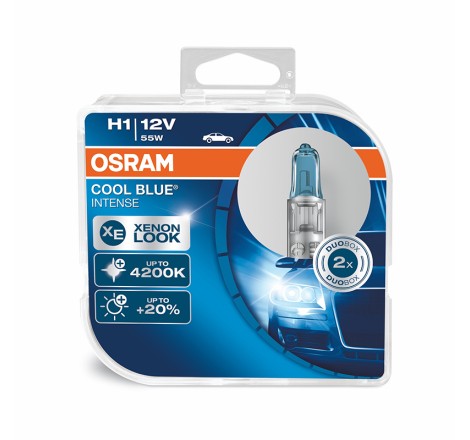 Osram lempučių komplektas H1 55W 12V Cool Blue Intense