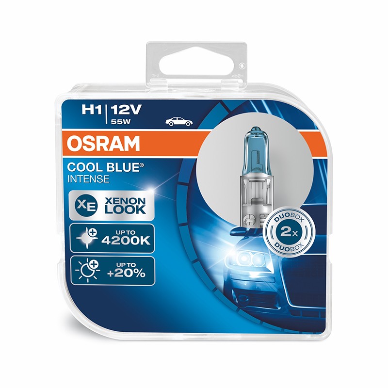 Osram lempučių komplektas H1 55W 12V Cool Blue Intense