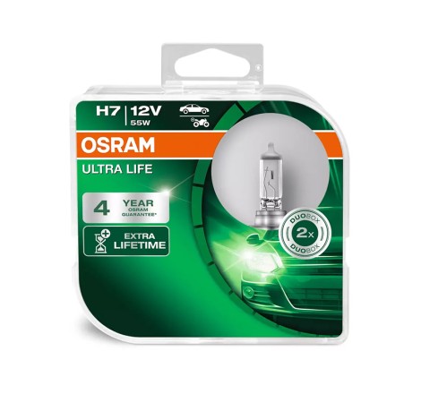 Osram lempučių komplektas H7 55W 12V Ultra Life