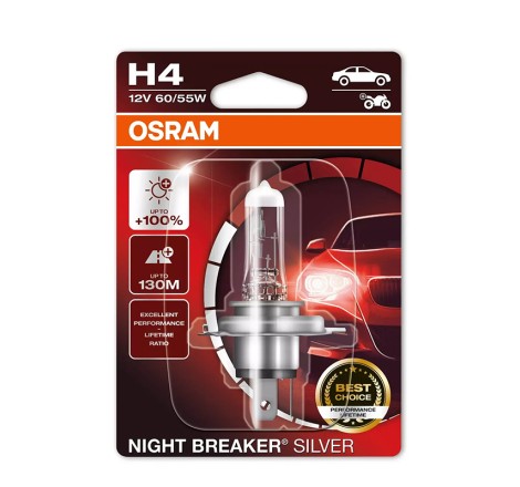 Osram lemputė H4 60/55W 12V Night Breaker Silver