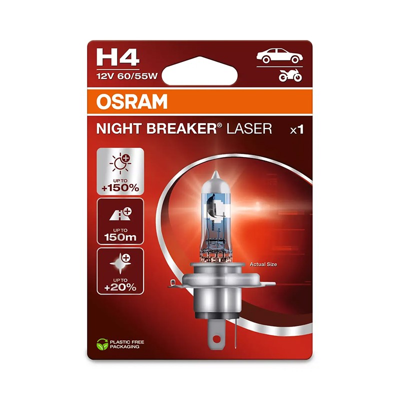 Osram lemputė H4 60/55W Night Breaker Laser +150%