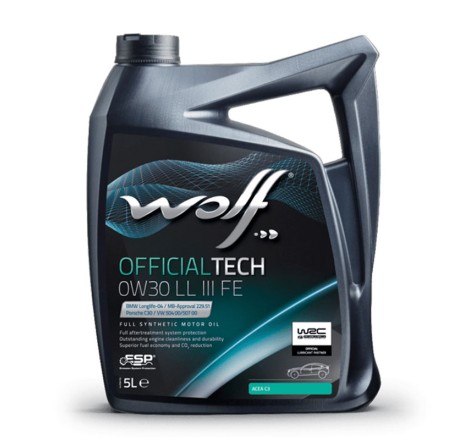 Engine oil WOLF OFFICIALTECH 0W-30 LL III FE 5l