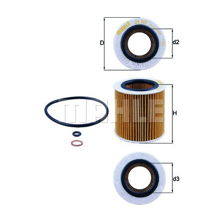 Knecht OX387D alyvos filtras