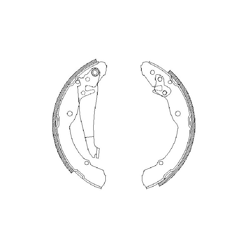 Būgninių stabdžių trinkelės galinės Skoda Octavia -00