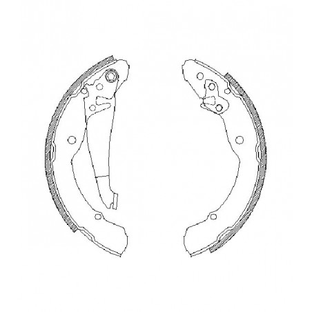 Būgninių stabdžių trinkelės galinės Skoda Octavia -00