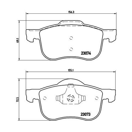 Trinkelės diskinių stabdžių Brembo VOLVO XC70 CROSS, V70 II (SW)